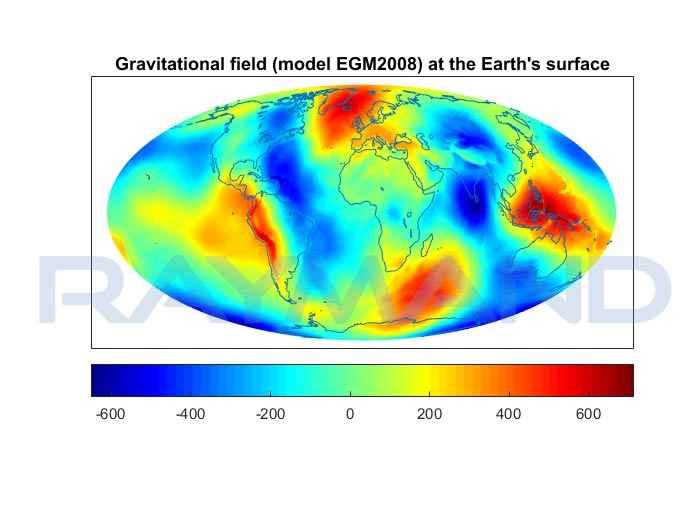شکل 5:  مدل ژئوپتانسیل EGM2008 